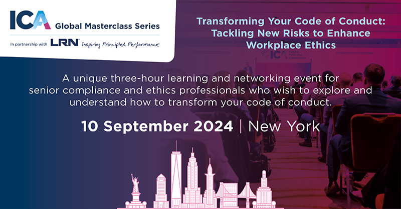 Global Masterclass series | New York | Transforming your code of conduct: Tackling new risks to enhance workplace ethics