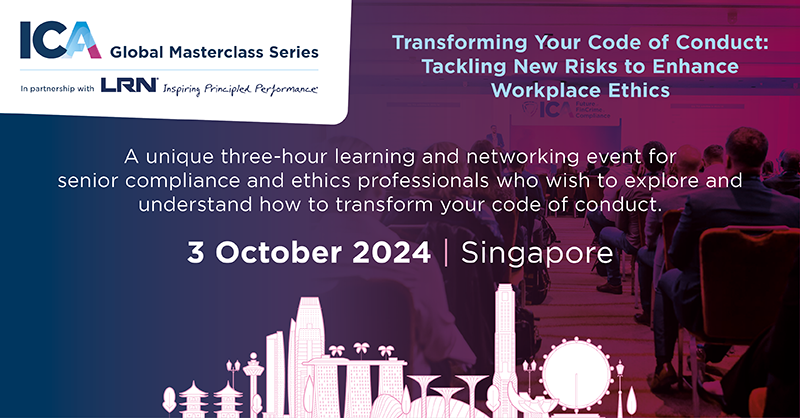 Global Masterclass series | Singapore | Transforming your code of conduct: Tackling new risks to enhance workplace ethics