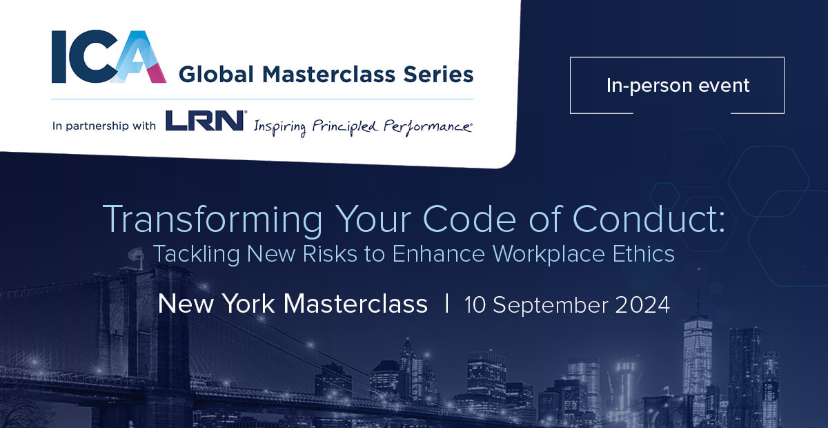 Global Masterclass series | New York | Transforming your code of conduct: Tackling new risks to enhance workplace ethics