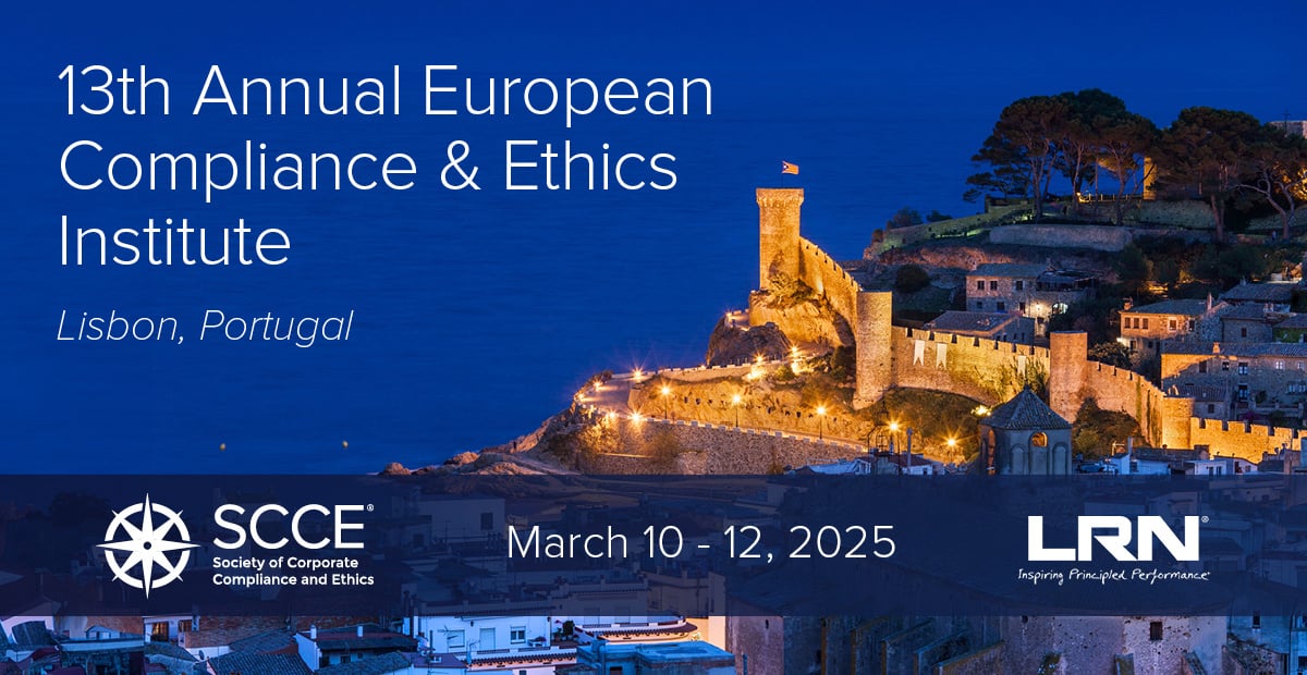 SCCE 13th Annual European Compliance & Ethics Institute