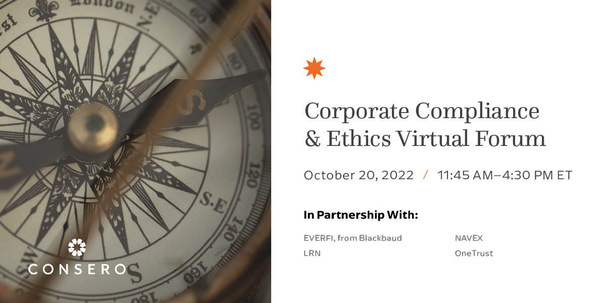 Consero's Corporate Compliance & Ethics Virtual Forum